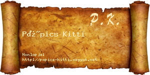 Pápics Kitti névjegykártya
